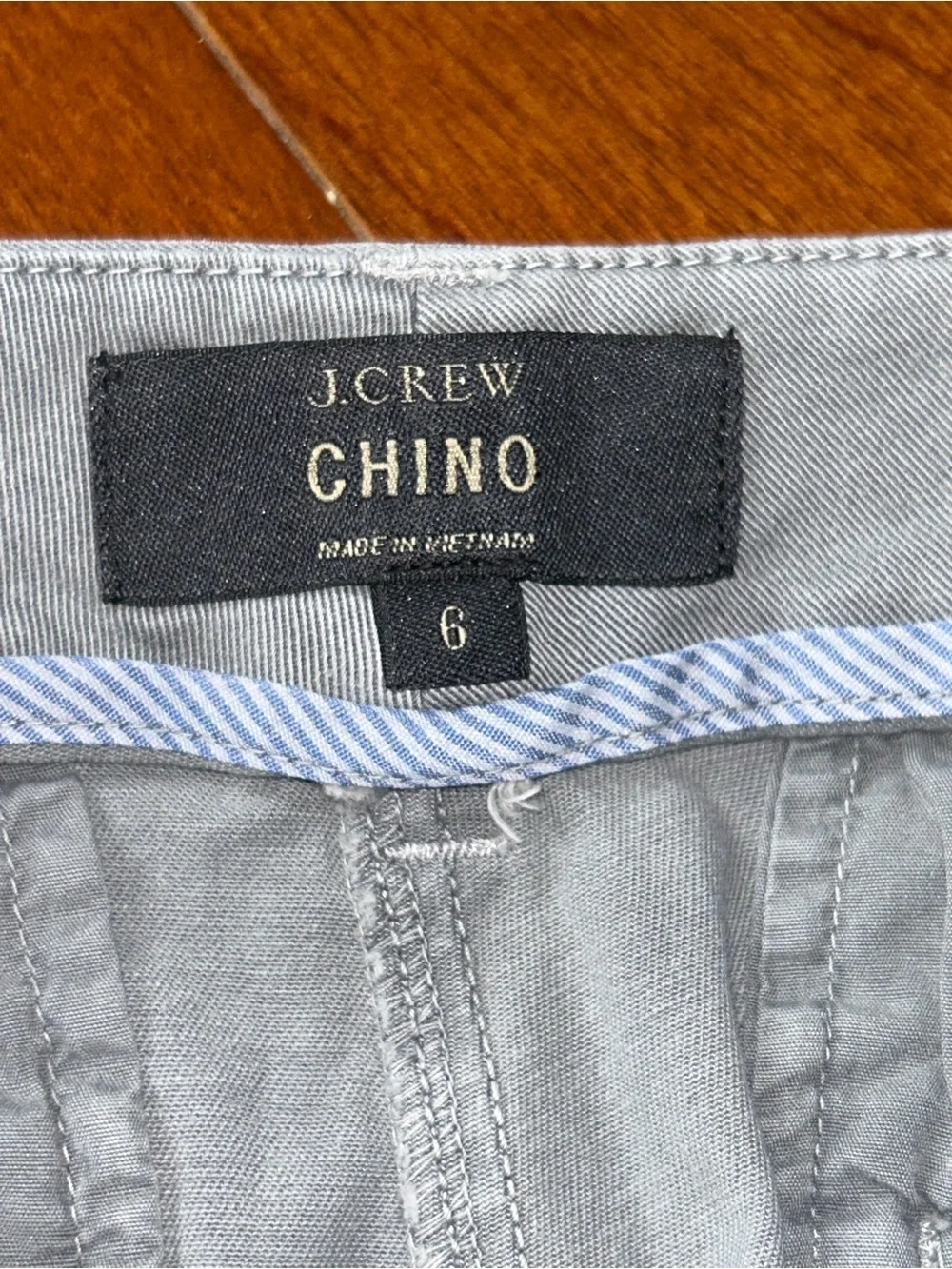 J.Crew Chino Shorts Gray Cotton Women’s 6 Coastal Classic
